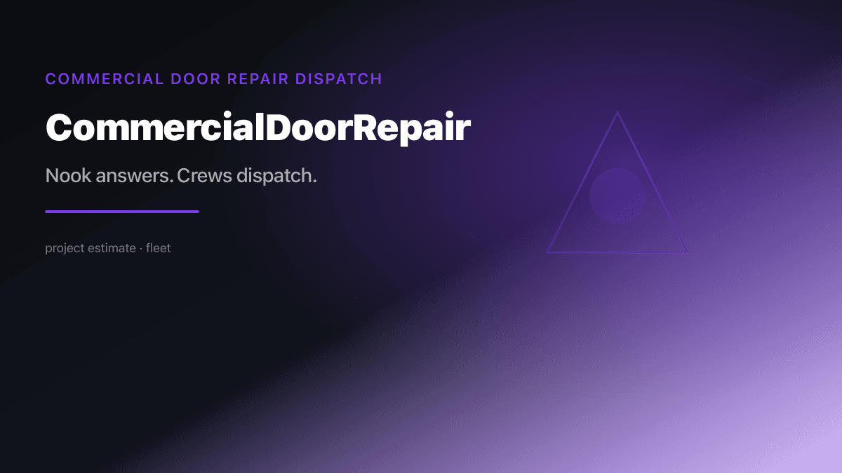 Commercial Door Repair Dispatch preview
