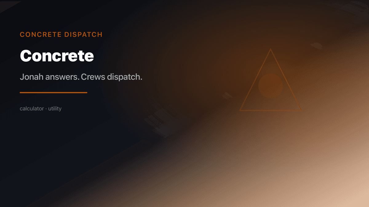 Concrete Dispatch preview