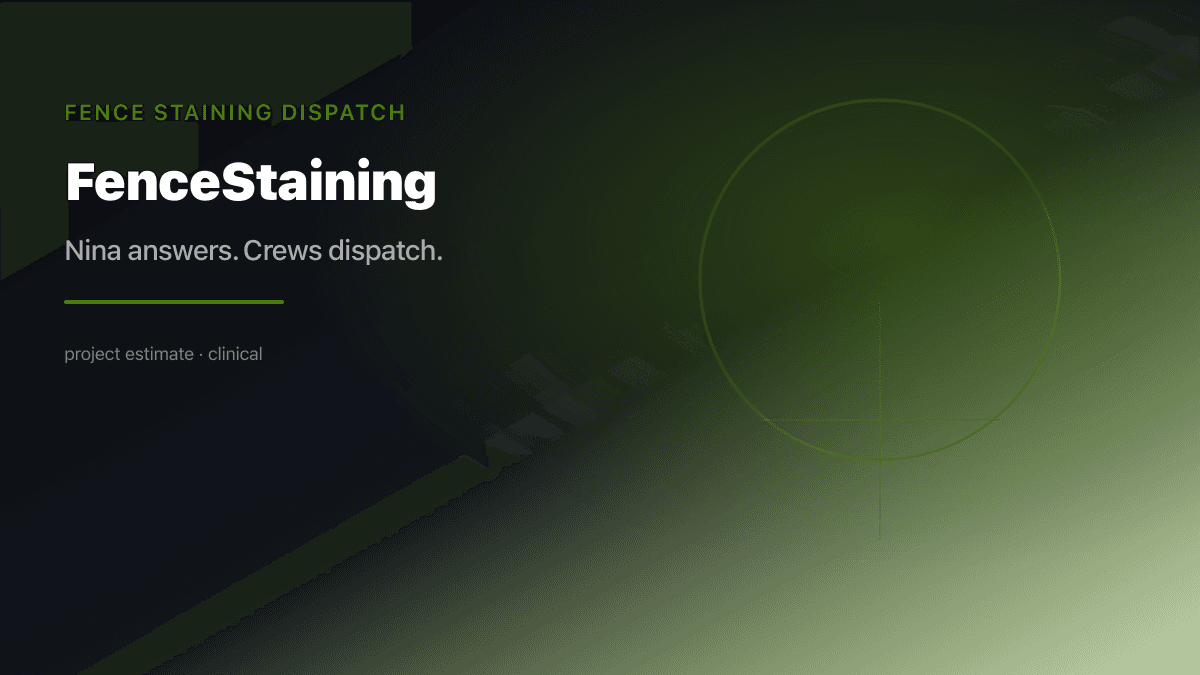 Fence Staining Dispatch preview