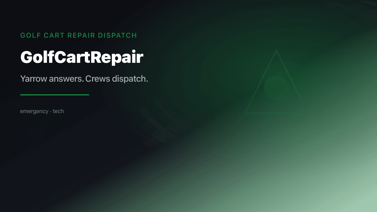 Golf Cart Repair Dispatch preview
