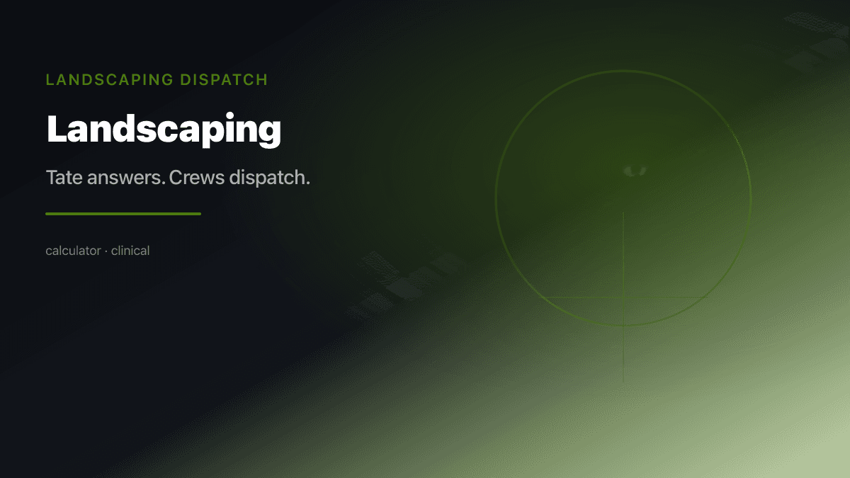 Landscaping Dispatch preview