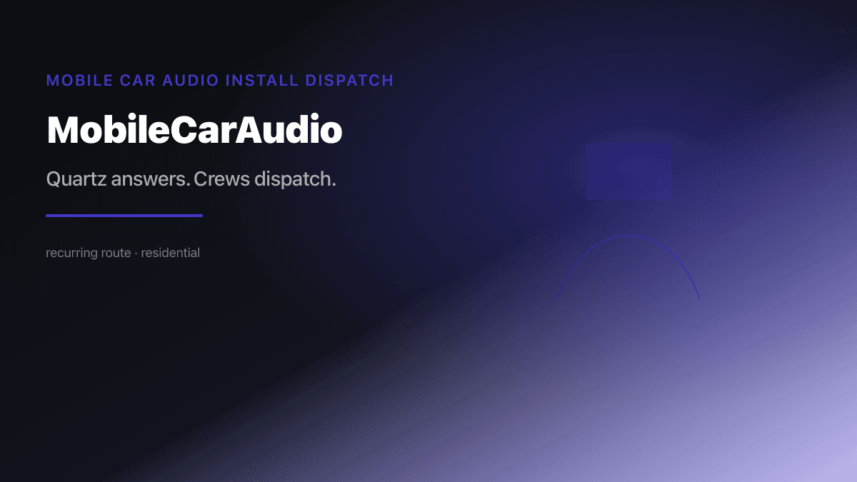 Mobile Car Audio Dispatch preview