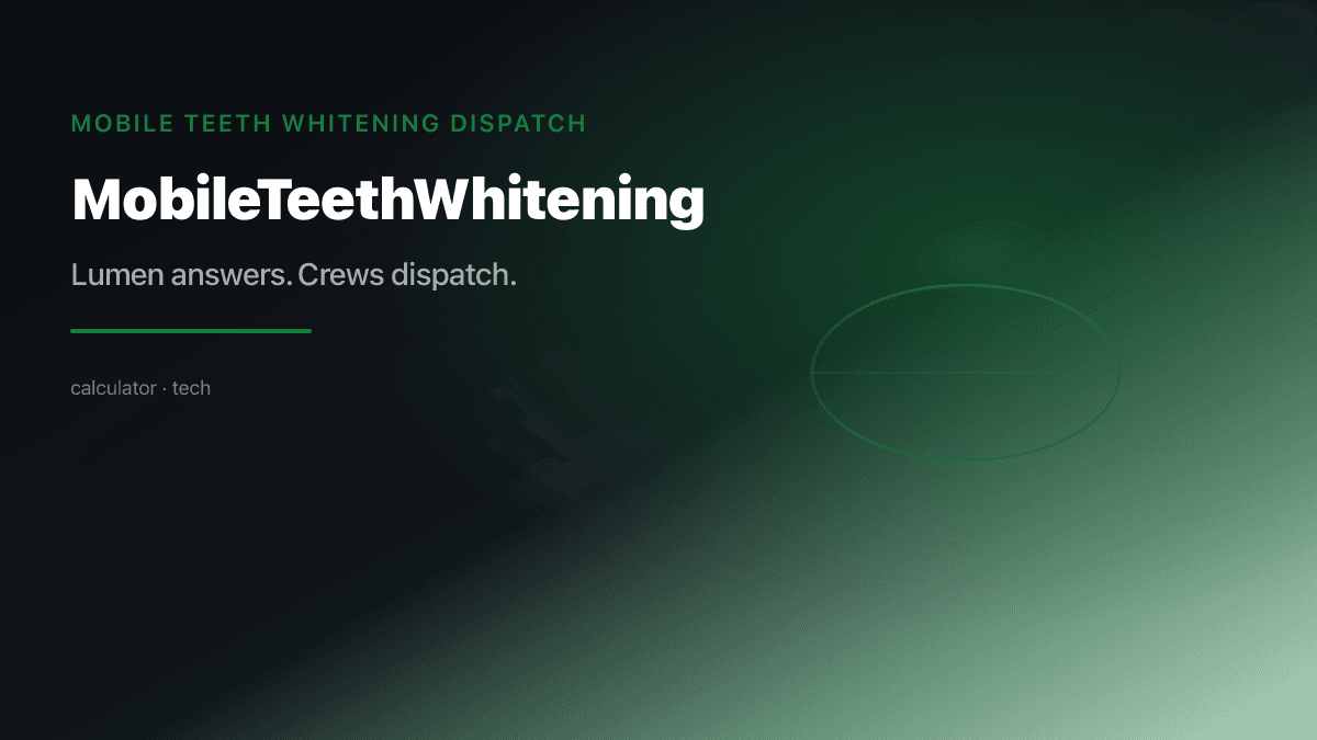 Mobile Teeth Whitening Dispatch preview