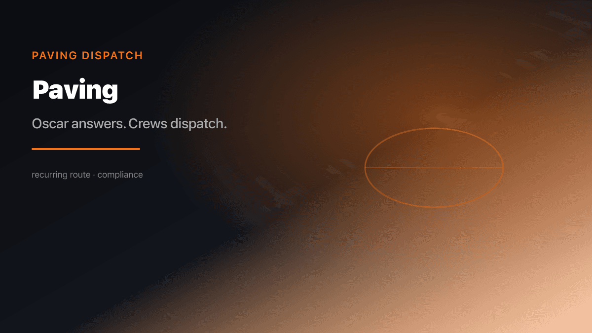 Paving Dispatch preview