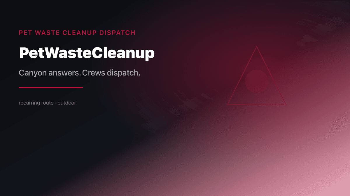 Pet Waste Cleanup Dispatch preview