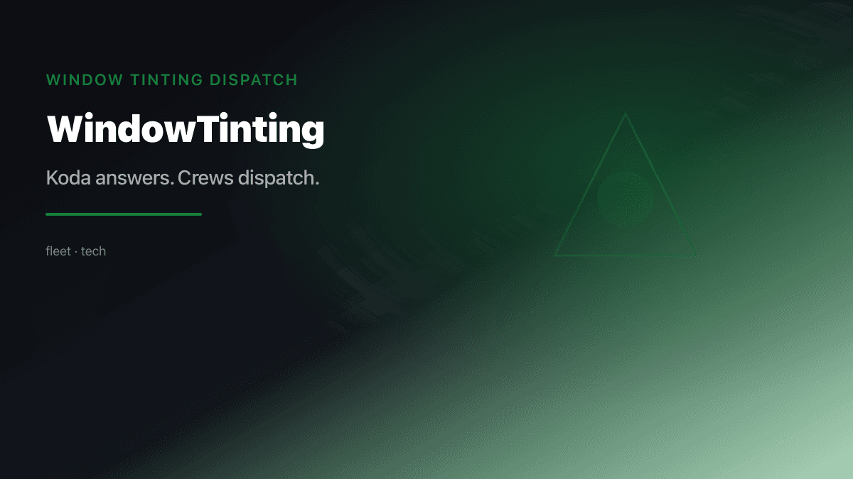 Window Tinting Dispatch preview